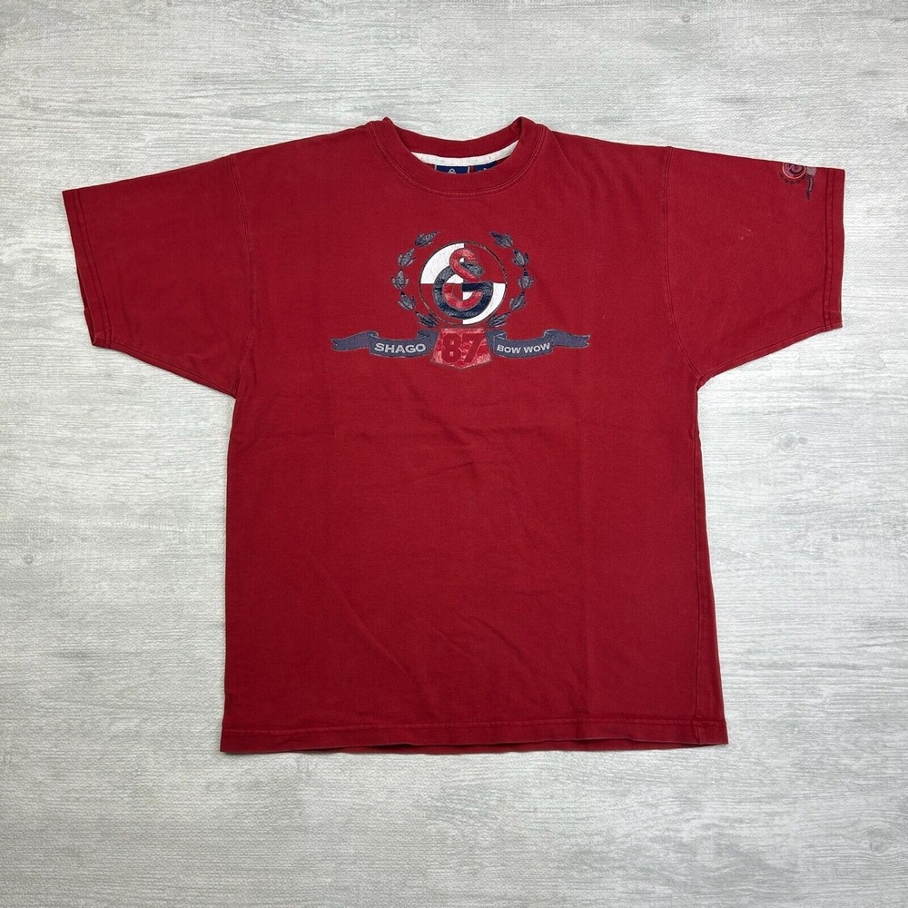 Vintage Shago Shirt Adult XL Red‎ Lil Bow Wow Rapper Center Logo Rap Music